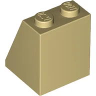 Brick Sloped 65° 2 x 2 x 2 with Bottom Tube / Tan
