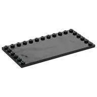 Plate Special 6 x 12 with Studs on 3 Edges / Black
