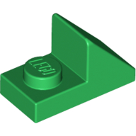 Lego Brick Sloped 45° 2 x 1 with 2/3 Cutout [New Version] / Green