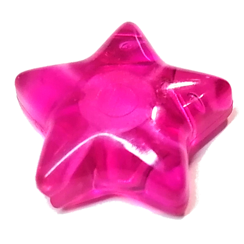 Lego Clikits Icon, Star 2 x 2 Large with Hole / Trans-Dark Pink