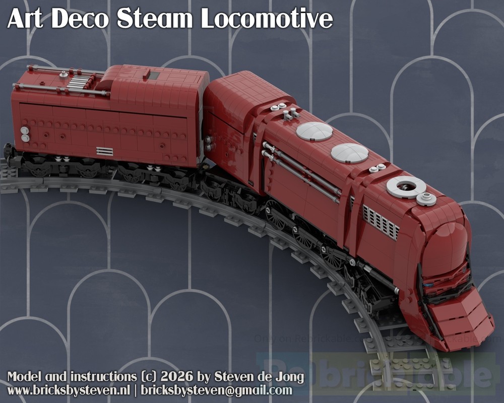 Lego Art Deco Steam Locomotive (RC)
