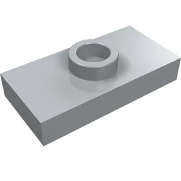 Plate Special 1 x 2 with 1 Stud with Groove (Jumper) / Light Bluish Gray
