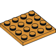 Lego Plate 4 x 4 / Medium Orange