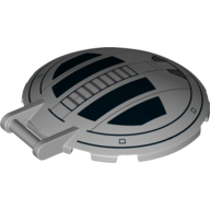 Lego Dish 6 x 6 Inverted - No Studs with Handle with SW TIE Advanced Hatch Print