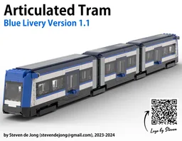 Articulated Tram with Bellows (City, Blue Livery Version)