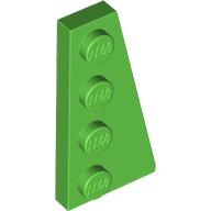 Lego Wedge Plate 4 x 2 Right / Bright Green