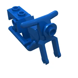 Vehicle Base, Motorcycle Chassis, Frame 3 x 6 x 3 / Blue