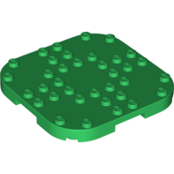 Lego Plate Round Corners 8 x 8 x 2/3 Circle with Reduced Knobs / Green