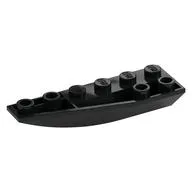 Brick Wedged, Curved Inverted 6 x 2 Left / Black
