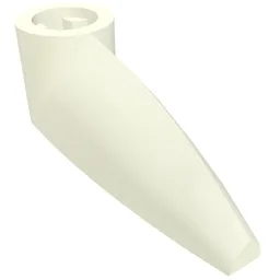 Technic Tooth 1 x 3 with Axle Hole [Hollow Underside] / White
