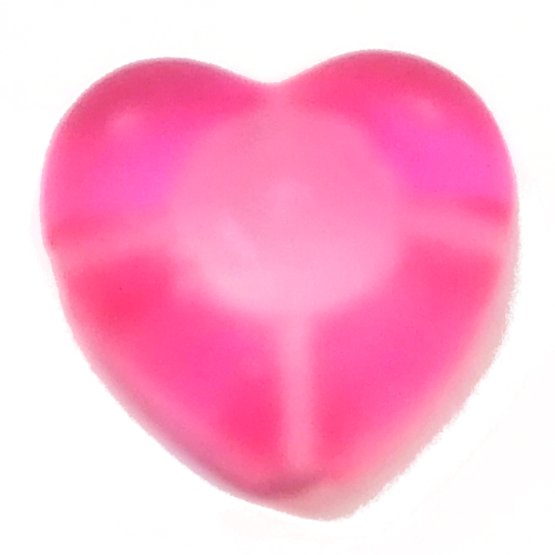 Lego Clikits Icon, Heart 2 x 2 Small with Hole / Trans-Pink