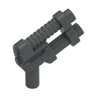 Lego Weapon Gun / Pistol Two Barrel, 8 Ribs / Dark Bluish Gray