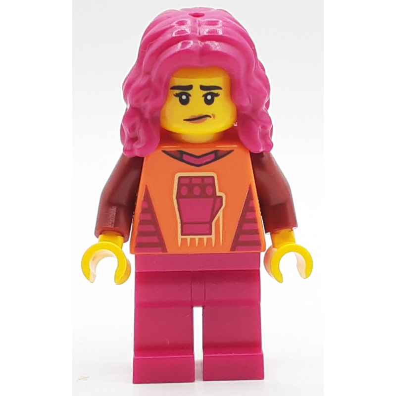 Lego Gamer, Orange Top, Magenta Legs and Hair