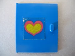 Homemaker Cupboard Door 4 x 4 with Pink and Yellow Heart Pattern (Sticker) - Set 272