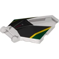 Windscreen 6 x 4 x 1 Hexagonal with Handle with Black/Yellow/Dark Green Print / Trans-Brown