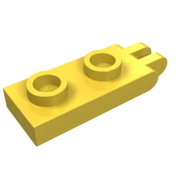 Hinge Plate 1 x 2 with 2 Fingers and Hollow Studs / Yellow