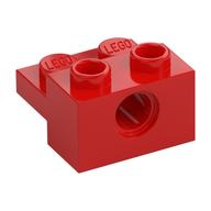 Lego Technic Brick Special 1 x 2 with Pin Hole and 1 x 2 Plate / Red