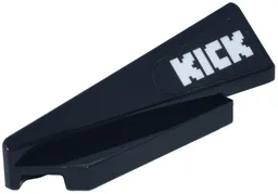 Wedge 5 x 1 x 1 1/3 with 4 x 1 Base Left with White 'KICK' Logo Pattern (Sticker) - Set 77247