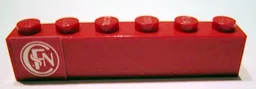 Brick 1 x 6 with 'SNCF' Pattern (Sticker) - Set 164