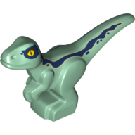 Lego Animal, Dinosaur, Raptor, Baby with Dark Blue Stripes