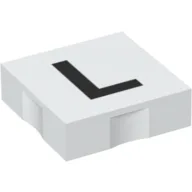 Duplo Tile 2 x 2 with Capital 'L' Print