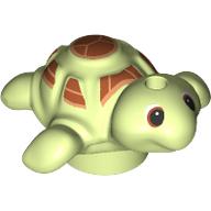 Lego Animal, Turtle, Baby with Dark Orange Spots print / Yellowish Green