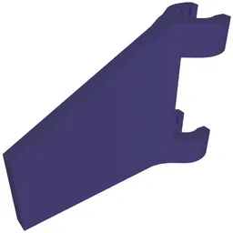 Flag 2 x 2 Trapezoid with Flared Area between Clips / Dark Purple
