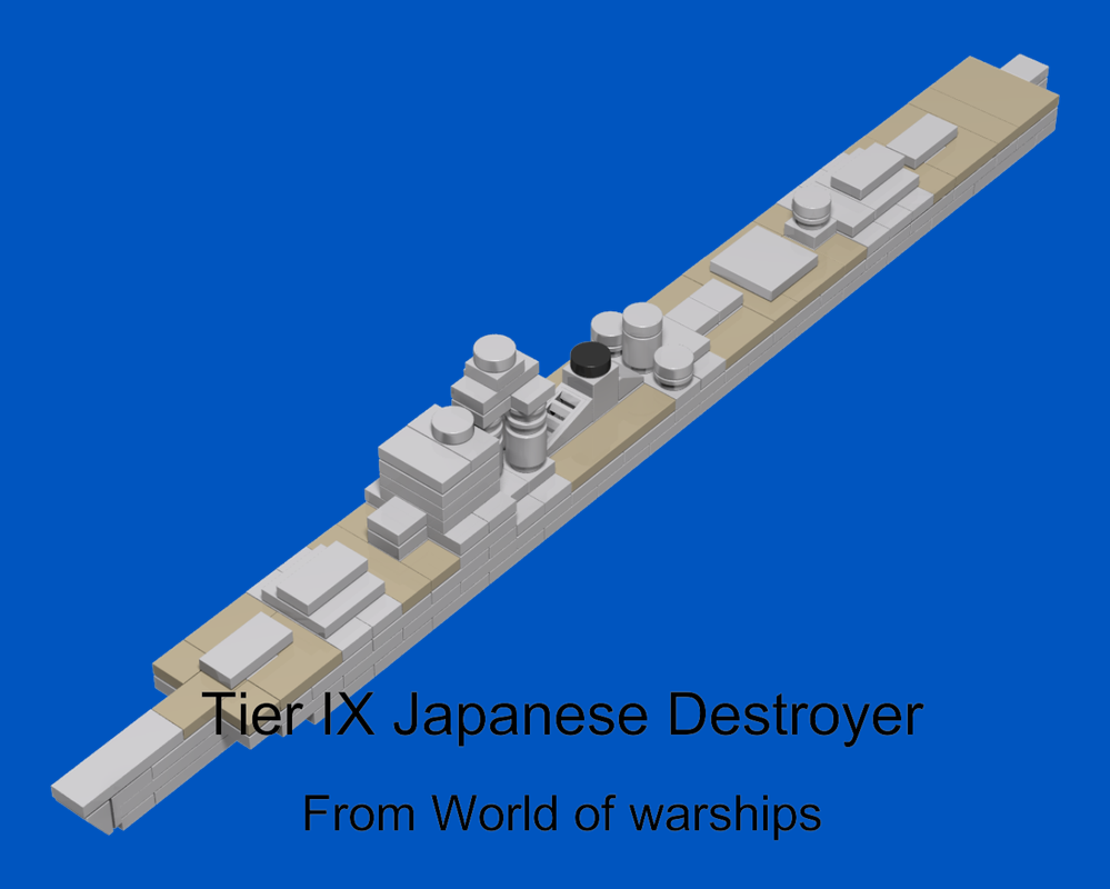 Lego 1:450 scale IJN Kitakaze(WOWS)