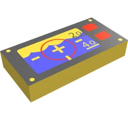 Tile 1 x 2 with Underwater Navigation Print / Yellow