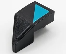 Wedge 2 x 1 x 2/3 Right with Medium Azure Triangle Pattern (Sticker) - Set 76905
