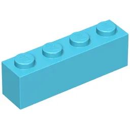 Brick 1 x 4 / Maersk Blue
