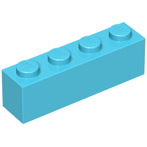 Lego Brick 1 x 4 / Maersk Blue