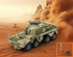 Rooikat Tank (With Camoflauge)