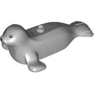 Animal, Seal with Black Eyes Print / Light Bluish Gray
