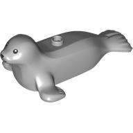 Lego Animal, Seal with Black Eyes print / Light Bluish Gray