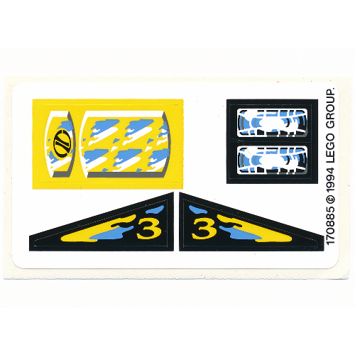 Lego Sticker Sheet for Set 8207-1 / [No Color/Any Color]