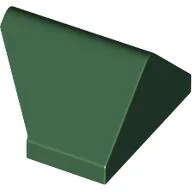 Brick Sloped 45° 2 x 1 Double / Inverted with Bottom Stud Holder / Dark Green