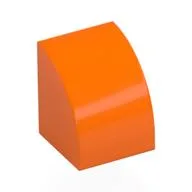 Brick Curved 1 x 1 / Orange