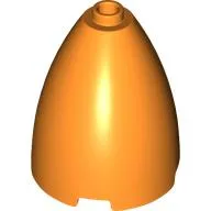 Cone 3 x 3 x 3 (Elliptic Paraboloid) with Internal Axle Hole / Orange