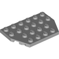 Lego Wedge Plate 4 x 6 Cut Corners / Light Bluish Gray
