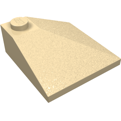 Lego Brick Sloped 33° 3 x 3 Double Convex / Tan