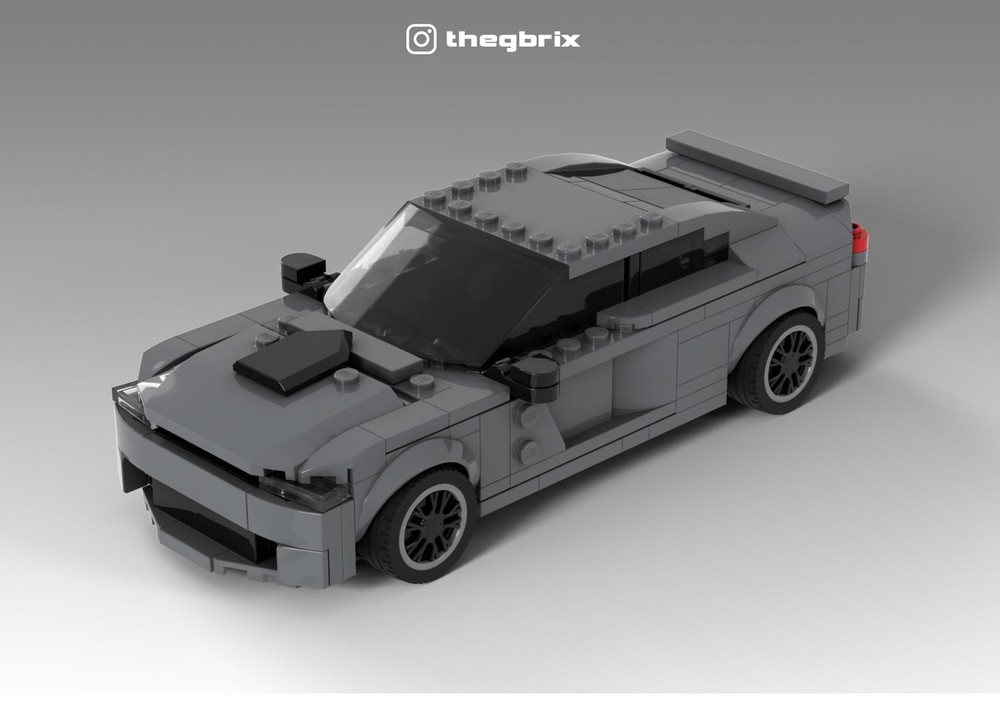 Lego Dodge Charger Hellcat - Grey - 8Stud Speed Champions Size
