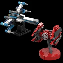 TIE Baron v T-85 X-Wing - Star Wars Resistance - 1 : 144 Scale - Mini Starfighter Bundle