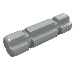Technic Axle 2 Notched / Light Gray