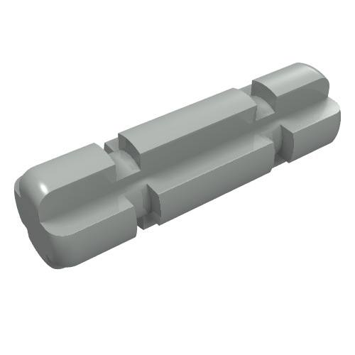 Lego Technic Axle 2 Notched / Light Gray