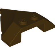 Lego Brick Wedged, Sloped 4 x 4 Pointed / Dark Brown