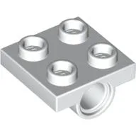 Plate Special 2 x 2 with 1 Pin Hole [Split Underside Ribs] / White