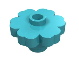 Plant, Flower 2 x 2 - Round [Open Stud] / Medium Azure