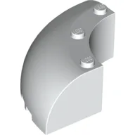 Brick Round Corner 6 x 6 x 2 / White