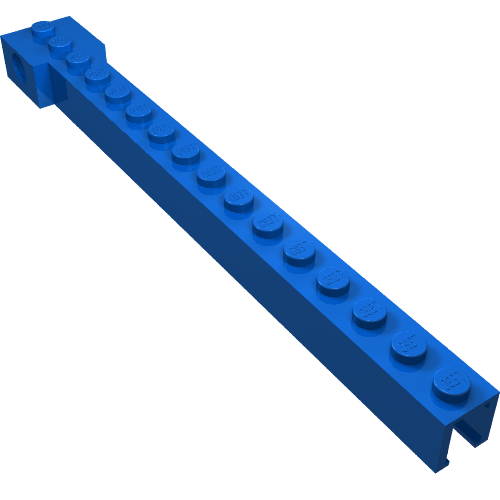Lego Crane Arm Outside, Narrow, 15 Studs / Blue